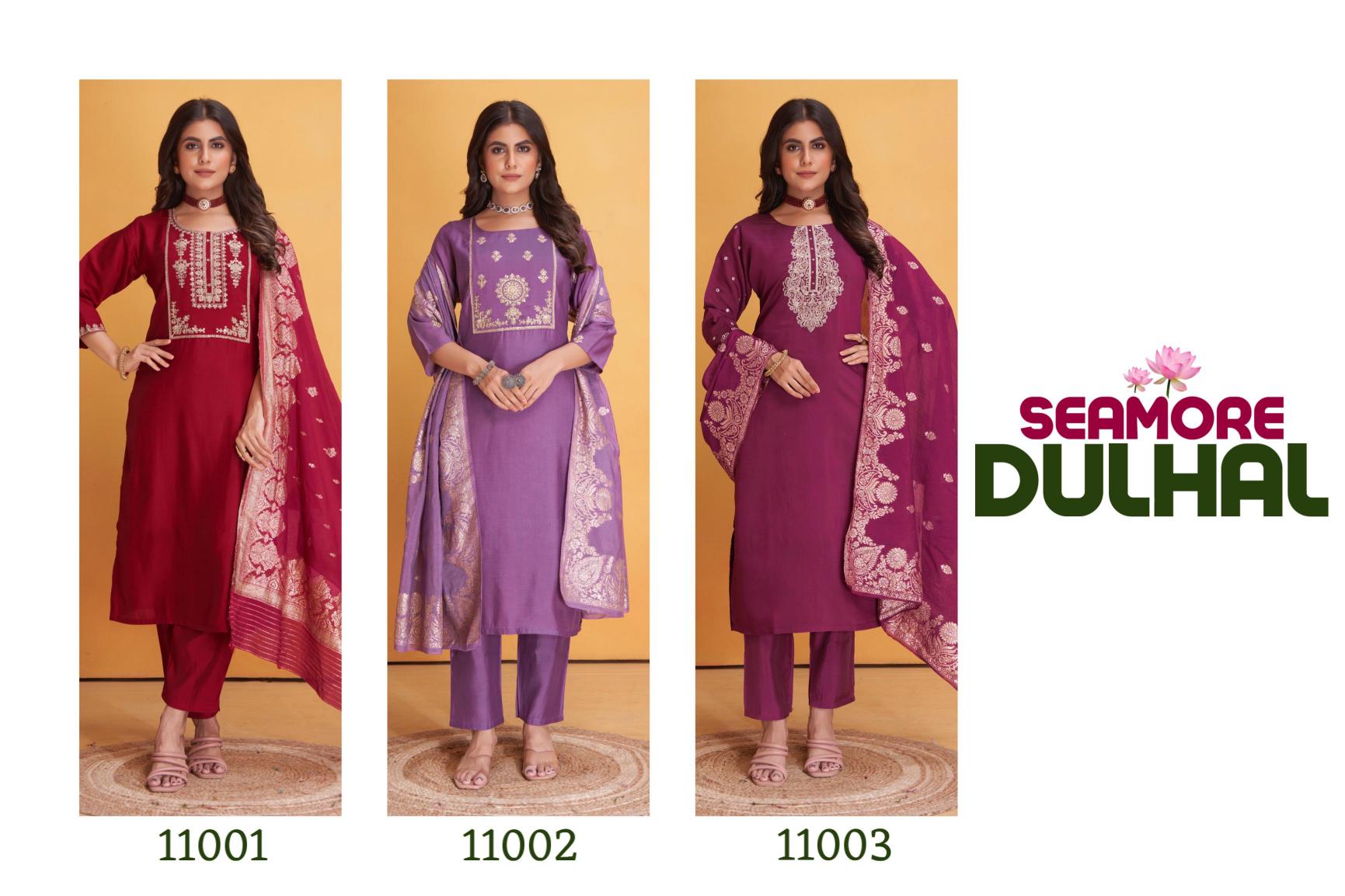 Seamore Dulhan Roman Silk Kurti Wholesale Catalog