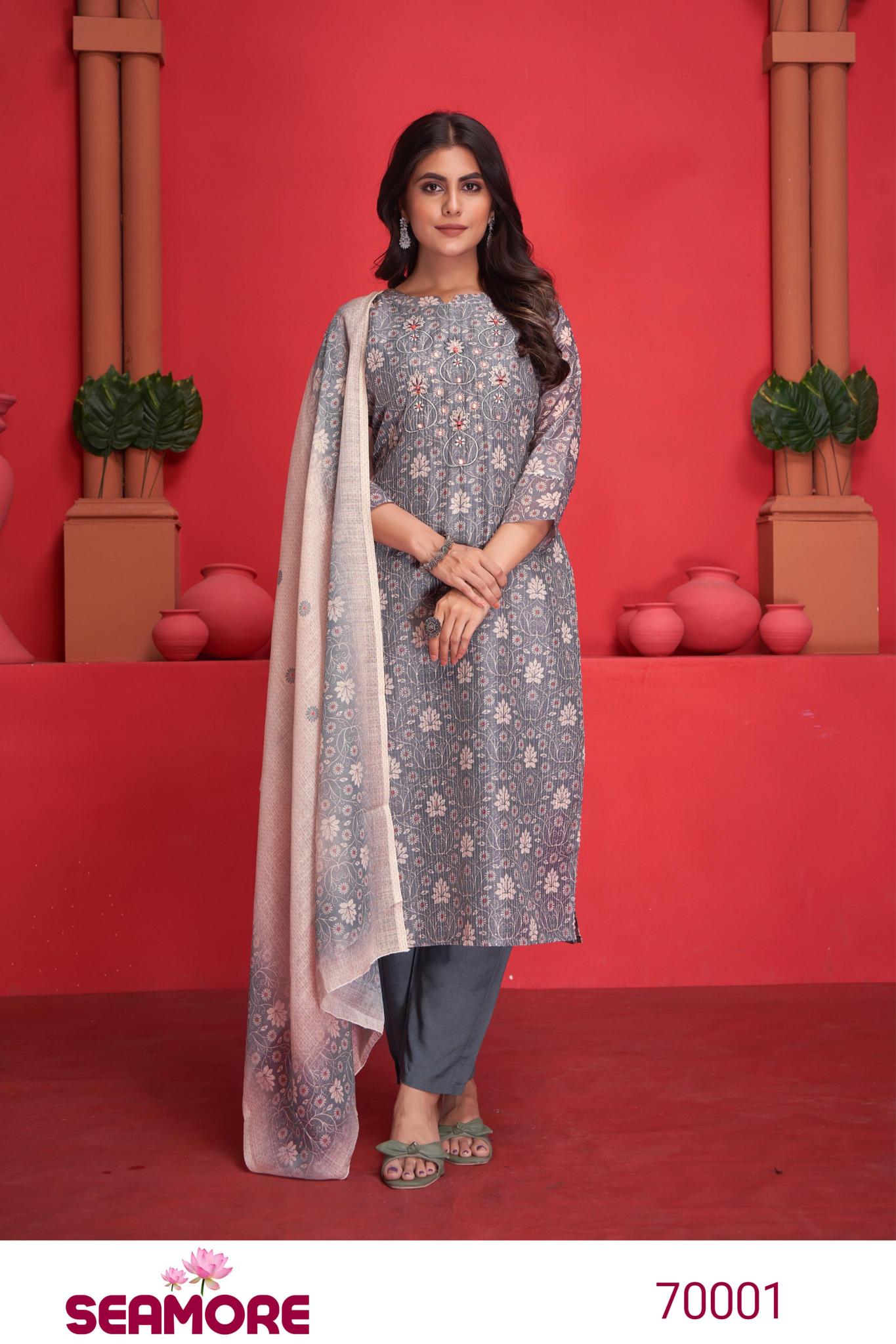 Seamore Hazoori Digital Print Kurti Wholesale Catalog
