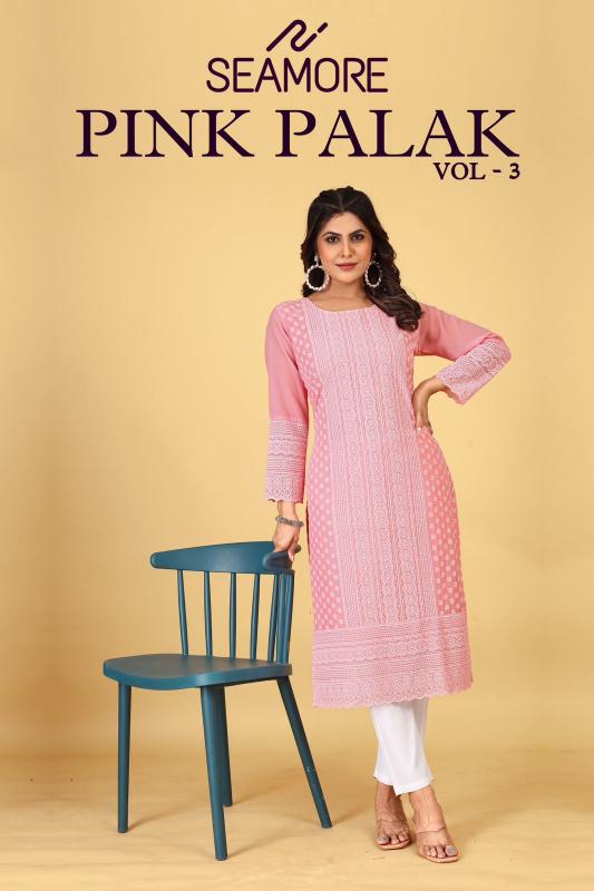 SEAMORE PINL PALAK VOL 3 Kurti Wholesale Catalog