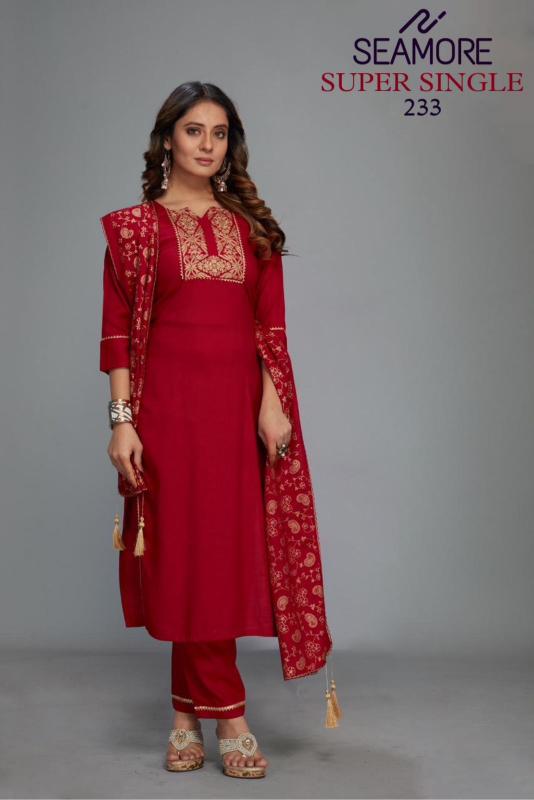 SEAMORE SUPER SINGLE D-233 Kurti Wholesale Catalog