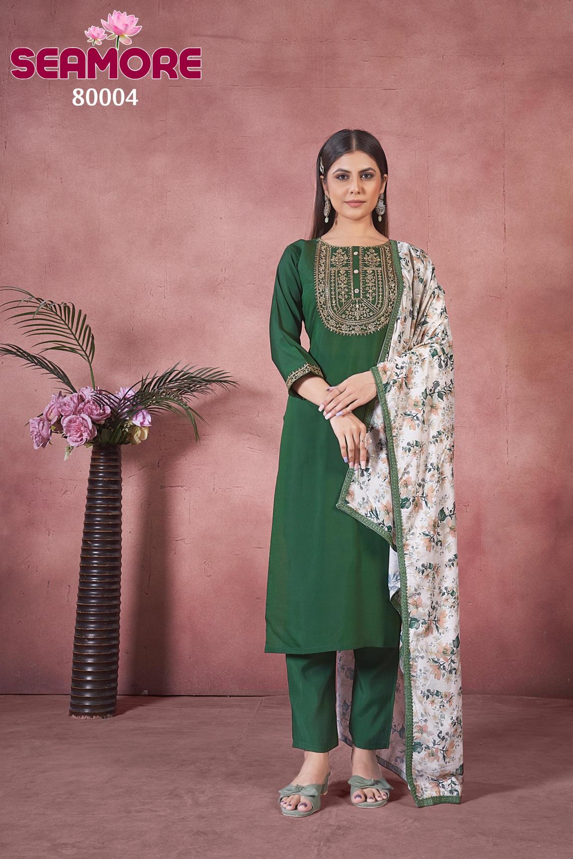 Seamore Vantara Vol 2 Embroidery Kurti Wholesale Catalog