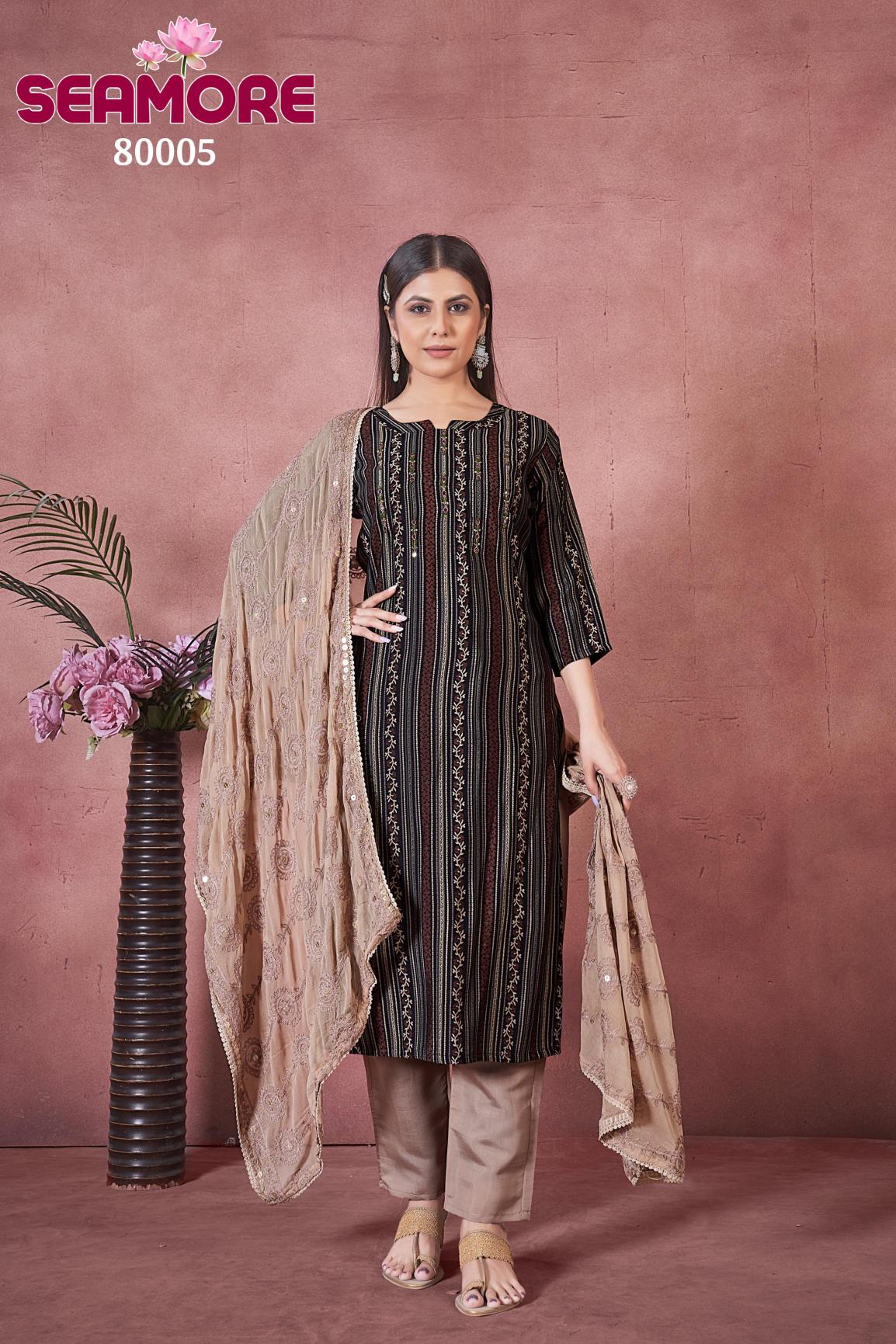 Seamore Vantara Vol 2 Embroidery Kurti Wholesale Catalog