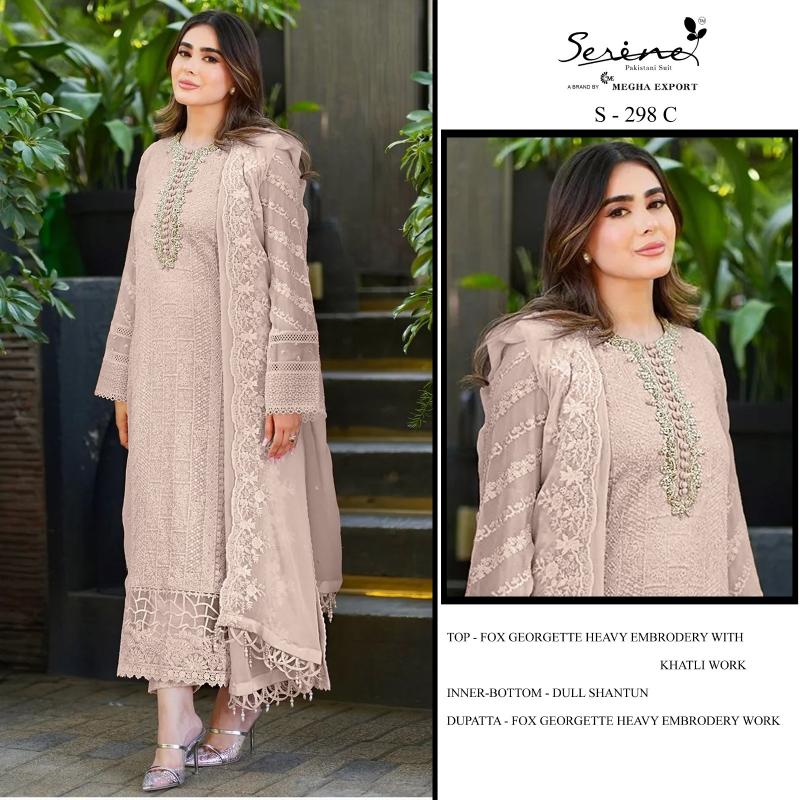 Serine S 298 A-B-C-D Georgette Pakistani Suits Wholesale Catalog
