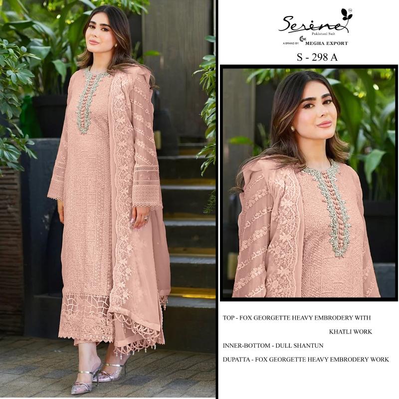 Serine S 298 A-B-C-D Georgette Pakistani Suits Wholesale Catalog