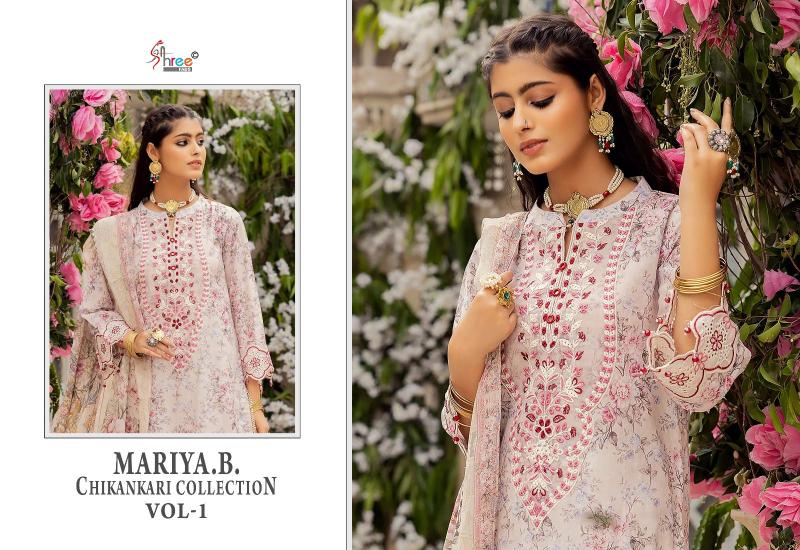Shree Mariya B Chikankari Vol 1 Cotton Dupatta Salwar Kameez Wholesale Catalog