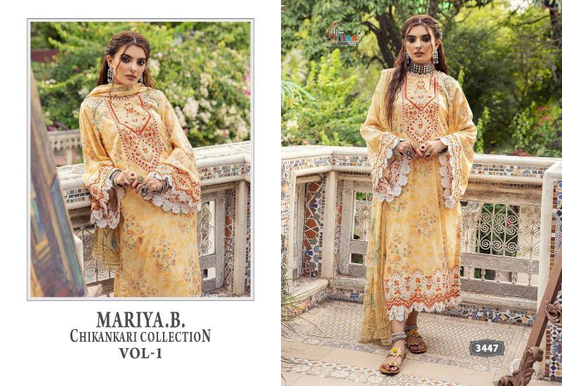 Shree Mariya B Chikankari Vol 1 Cotton Dupatta Salwar Kameez Wholesale Catalog