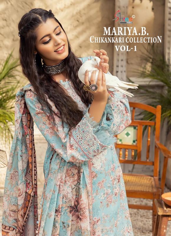 Shree Mariya B Chikankari Vol 1 Cotton Dupatta Salwar Kameez Wholesale Catalog