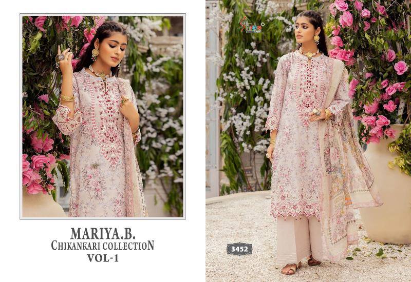 Shree Mariya B Chikankari Vol 1 Cotton Dupatta Salwar Kameez Wholesale Catalog