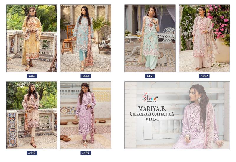 Shree Mariya B Chikankari Vol 1 Cotton Dupatta Salwar Kameez Wholesale Catalog