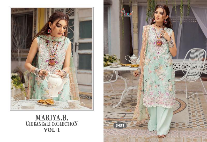 Shree Mariya B Chikankari Vol 1 Cotton Dupatta Salwar Kameez Wholesale Catalog