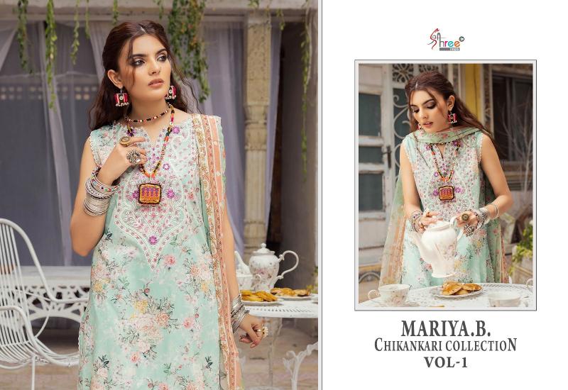 Shree Mariya B Chikankari Vol 1 Cotton Dupatta Salwar Kameez Wholesale Catalog