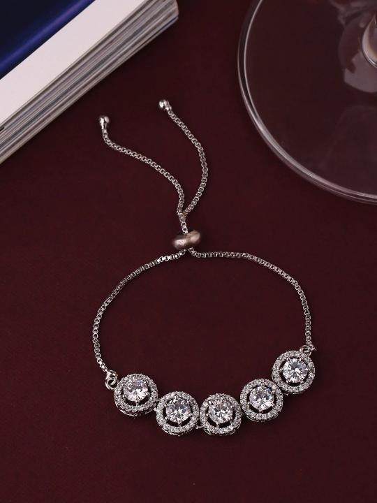 American Silver Diamond Bracelet