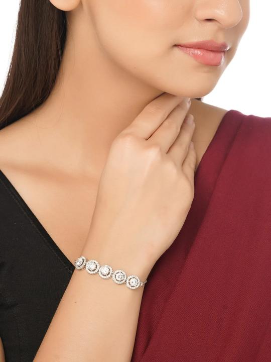 American Silver Diamond Bracelet