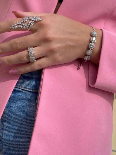 American Silver Diamond Bracelet