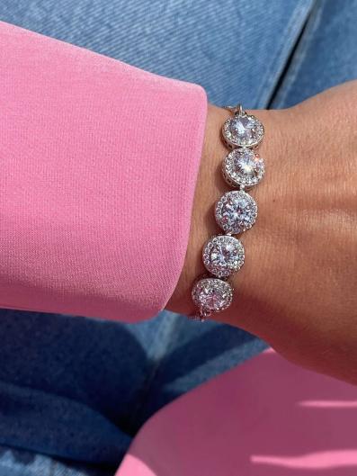 American Silver Diamond Bracelet