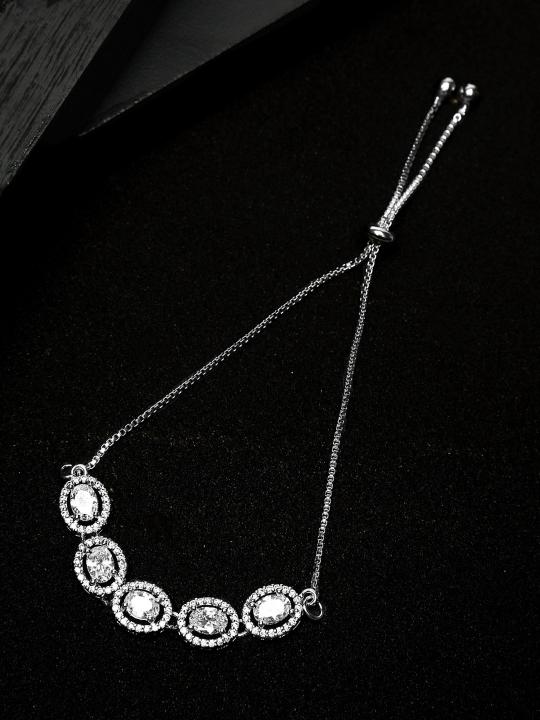 American Silver Diamond Bracelet