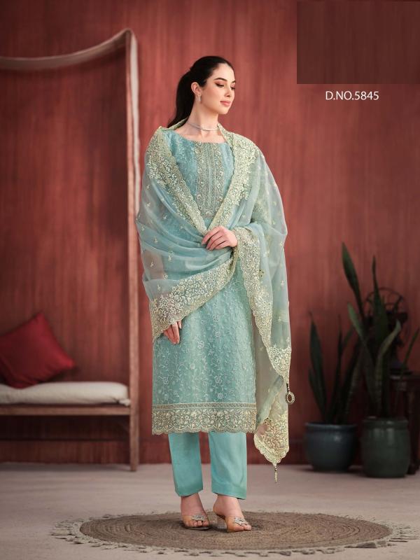 Sofia 5841 To 5846 Organza Silk Salwar Kameez wholesale catalog
