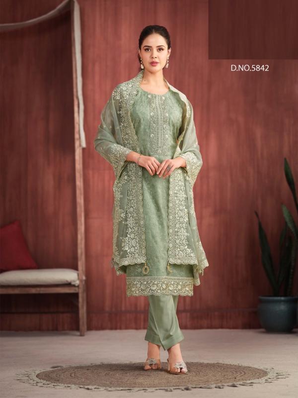 Sofia 5841 To 5846 Organza Silk Salwar Kameez wholesale catalog