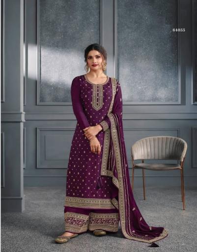 Soha 64051 To 64058 Designer Dola Silk Jecquard Salwar Suit Wholesale catalog