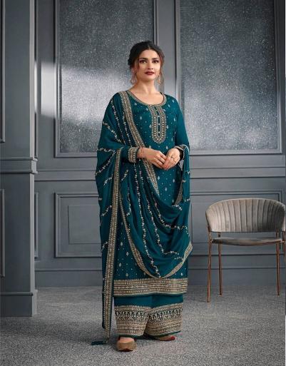 Soha 64051 To 64058 Designer Dola Silk Jecquard Salwar Suit Wholesale catalog