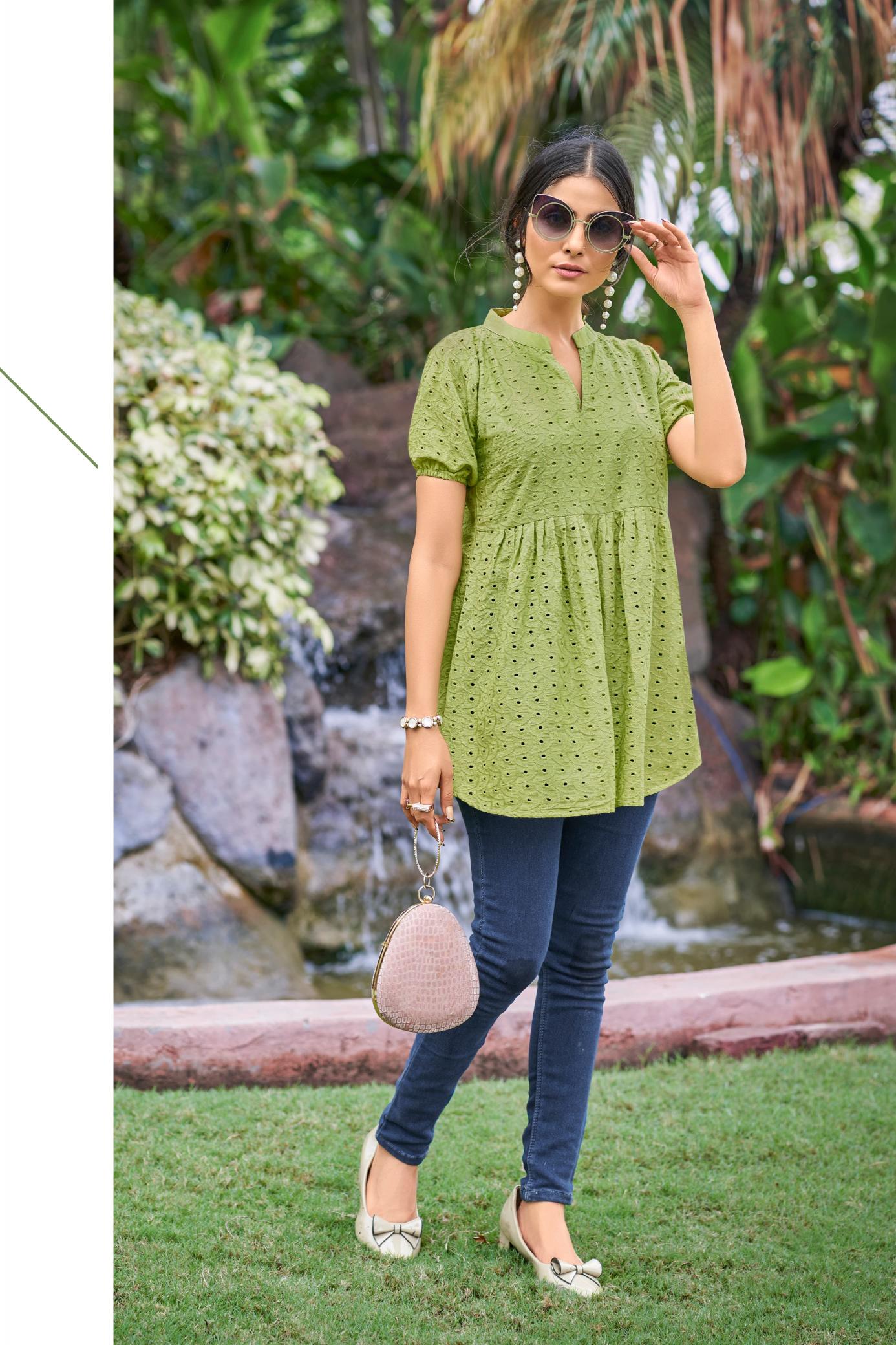 TIPS & TOPS Rainbow Cotton Kurti Top Wholesale Catalog 