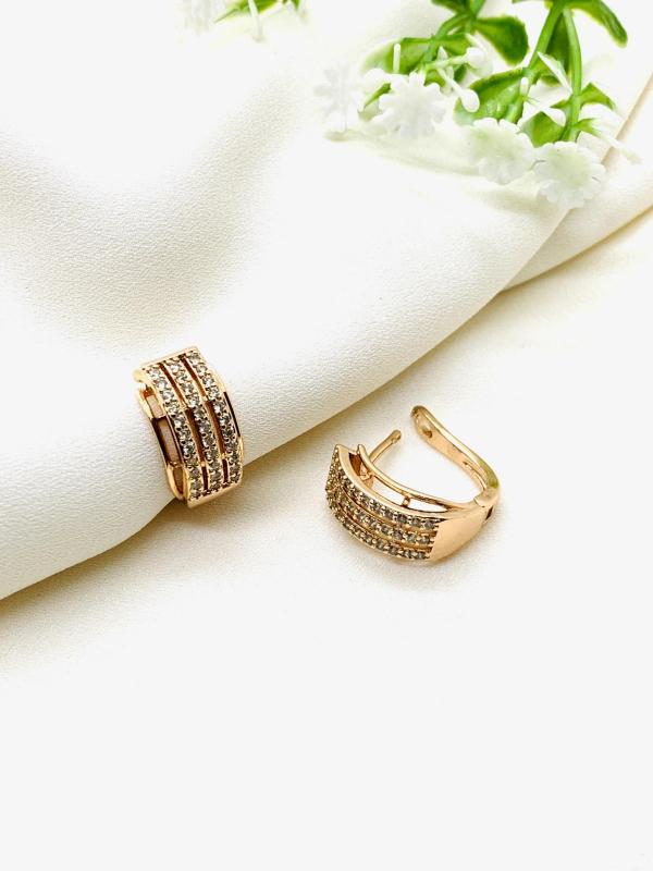 Trendy AD Gold partywear Earrings
