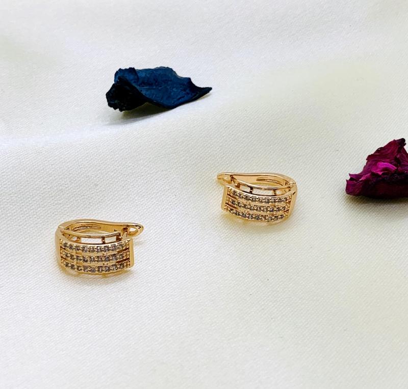  Trendy AD Gold partywear Earrings