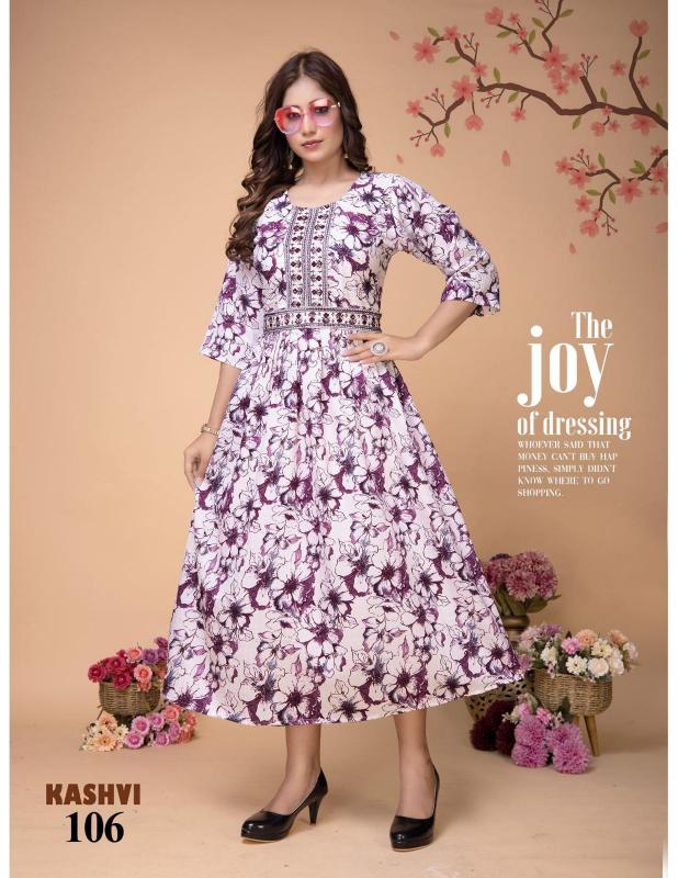 TRENDY KASHVI VOL 1 (BELT) Print Kurti Wholesale Catalog