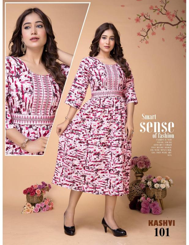 TRENDY KASHVI VOL 1 (BELT) Print Kurti Wholesale Catalog