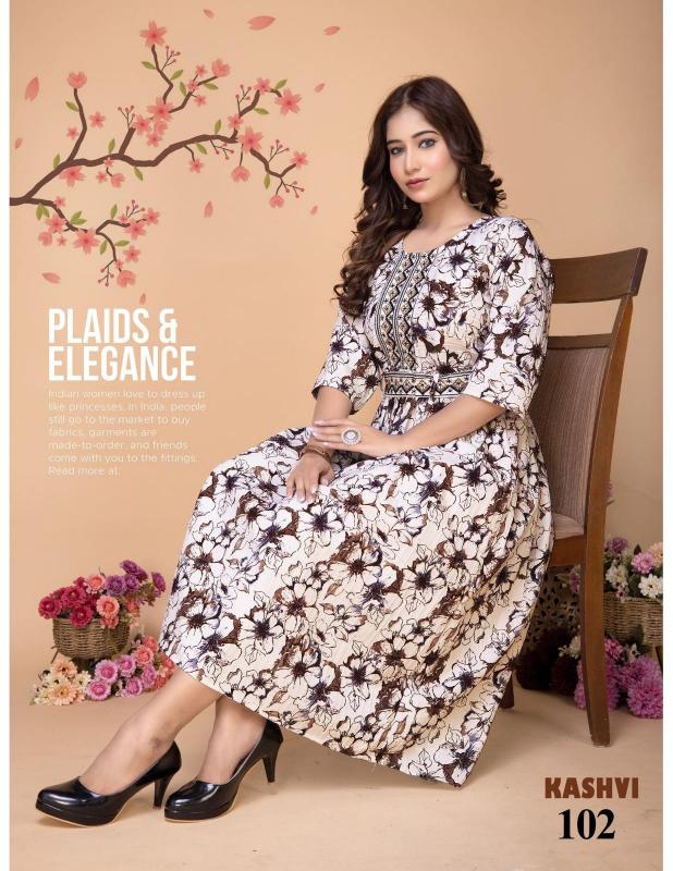 TRENDY KASHVI VOL 1 (BELT) Print Kurti Wholesale Catalog