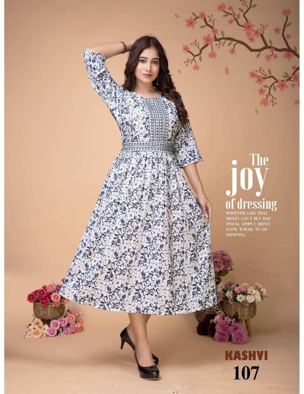 TRENDY KASHVI VOL 1 (BELT) Print Kurti Wholesale Catalog