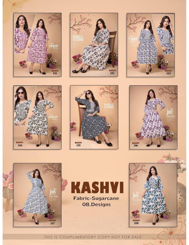 TRENDY KASHVI VOL 1 (BELT) Print Kurti Wholesale Catalog