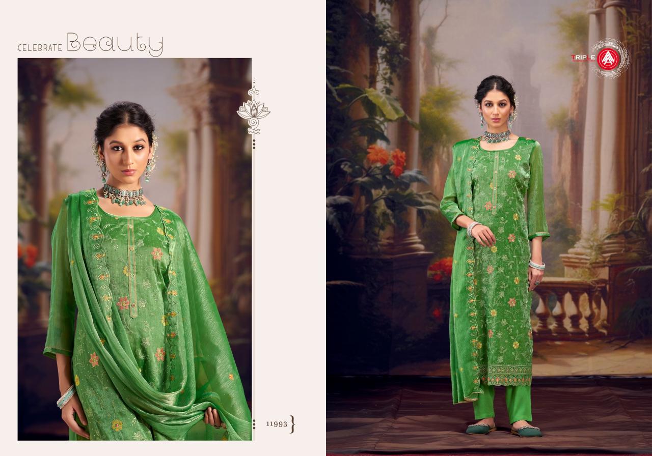 Triple Aaa Kalgi Silk Fancy Dress Material Wholesale Catalog