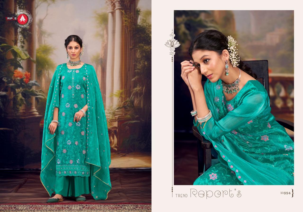 Triple Aaa Kalgi Silk Fancy Dress Material Wholesale Catalog