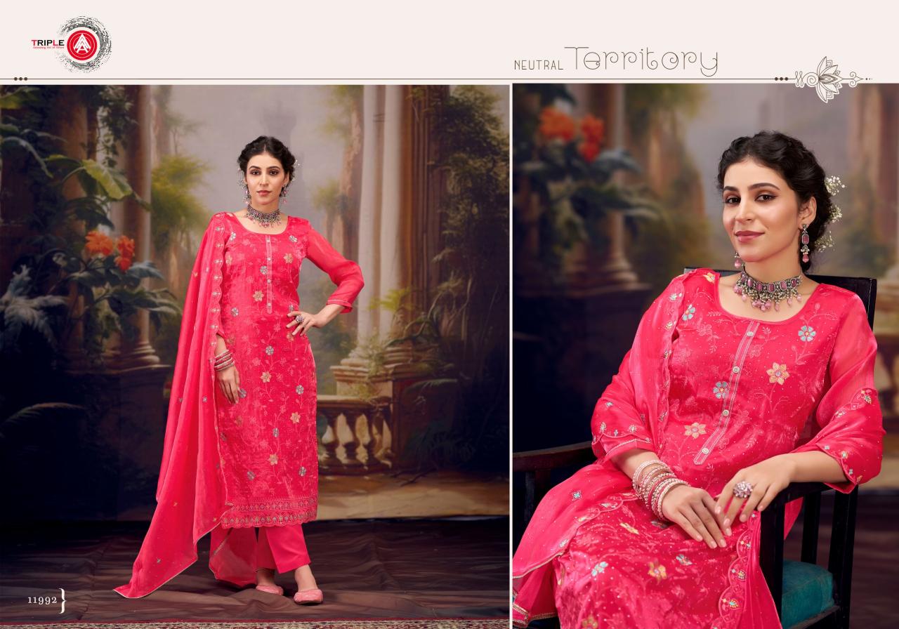 Triple Aaa Kalgi Silk Fancy Dress Material Wholesale Catalog