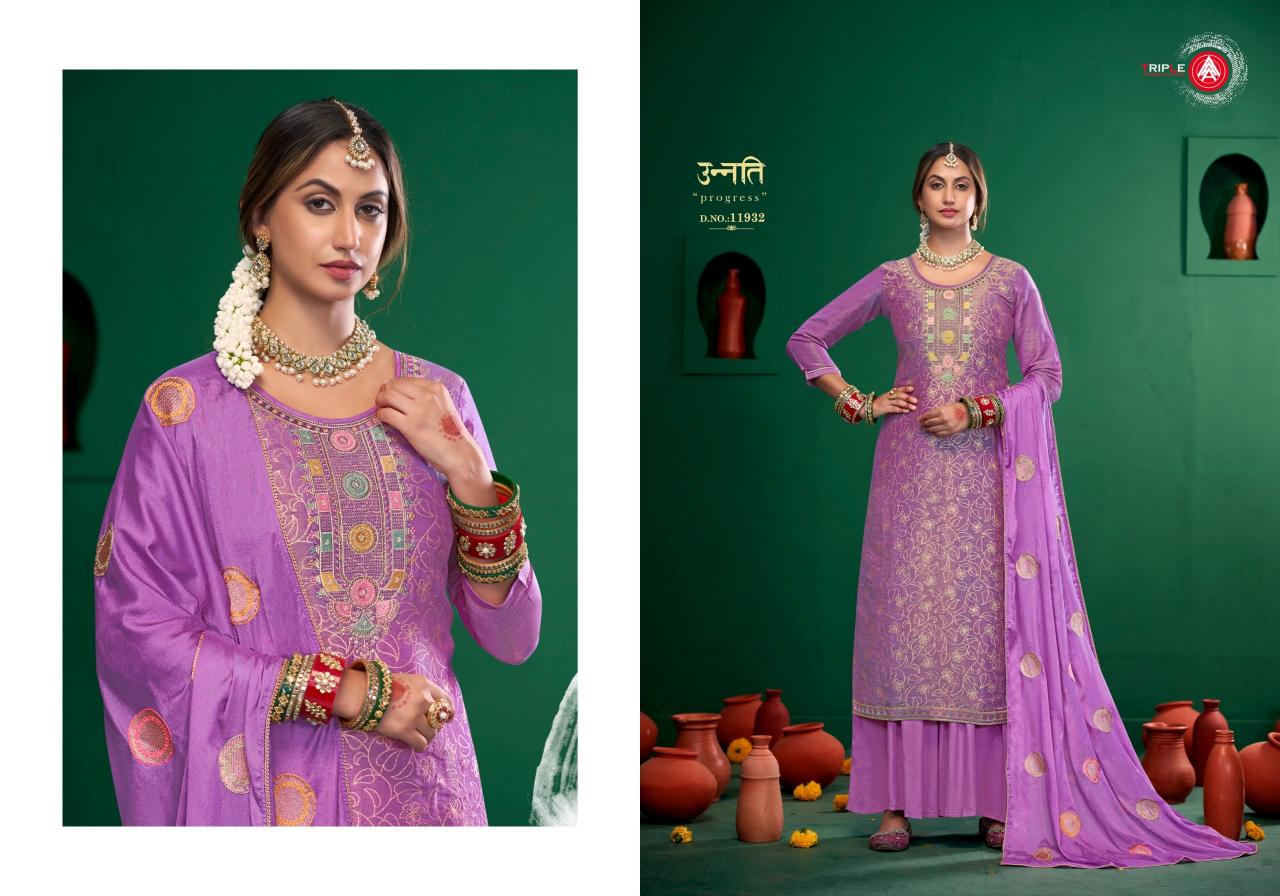 Triple Aaa Manroop Fancy Dress Material Wholesale Catalog
