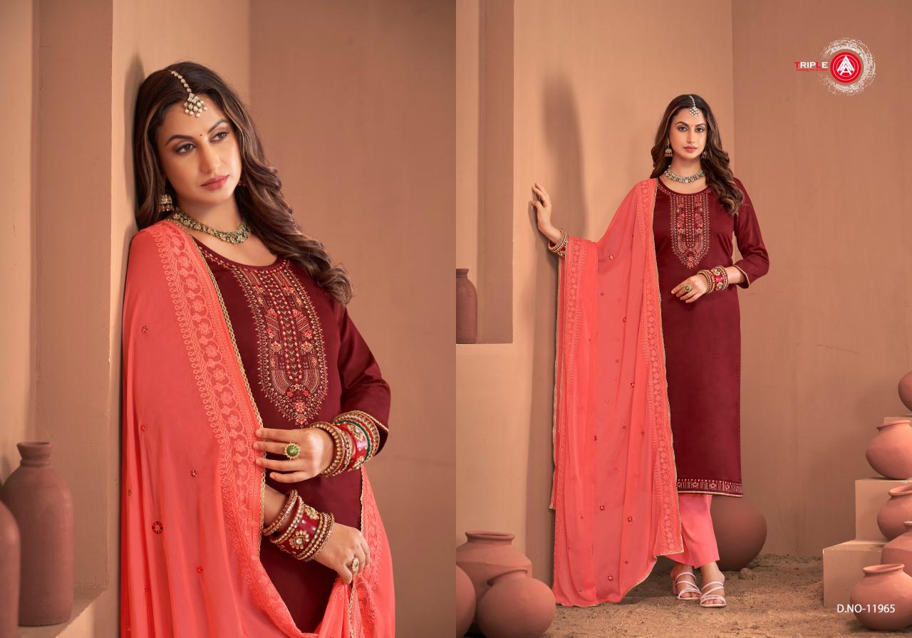 Triple Aaa Noopur Edition 3 Jam Silk Cotton Dress Material Wholesale Catalog