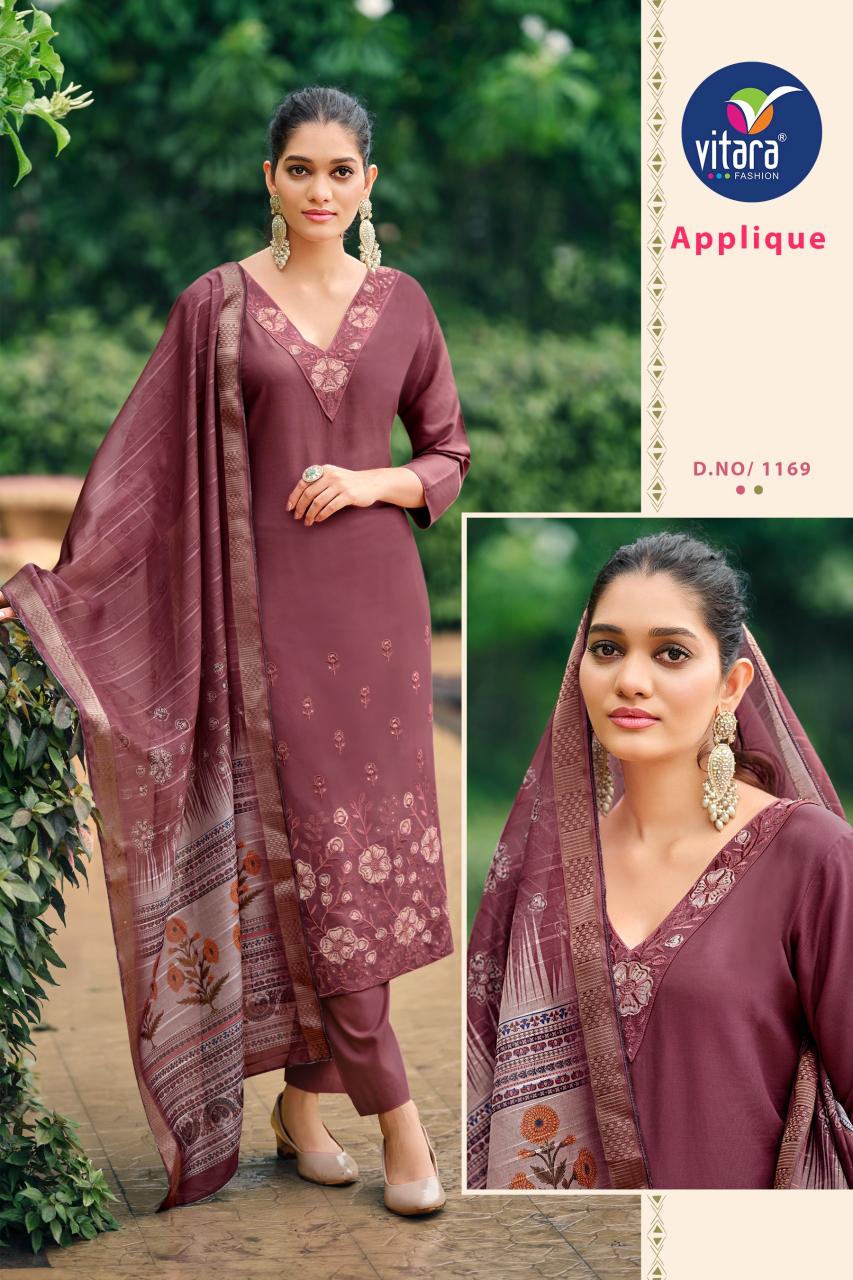 Vitara fashion APPLIQUE Kurti Wholesale Catalog