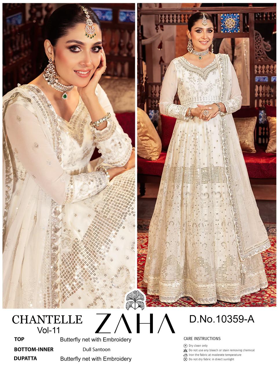 Zaha Chantelle Vol 11 A And B Salwar Kameez wholesale catalog