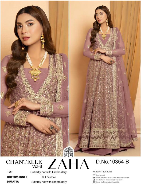 Zaha Chantelle Vol 8 A And B Salwar Kameez Wholesale Catalog