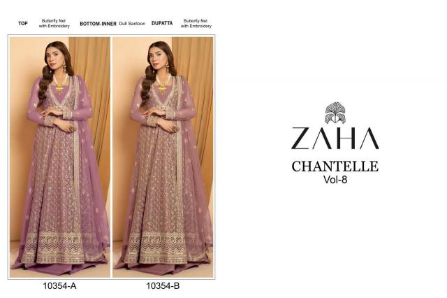 Zaha Chantelle Vol 8 A And B Salwar Kameez Wholesale Catalog
