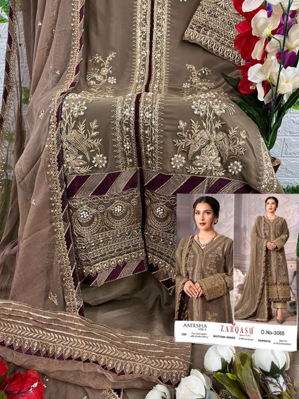 Zarqash Z 3065 Georgette Pakistani Suits Wholesale Catalog