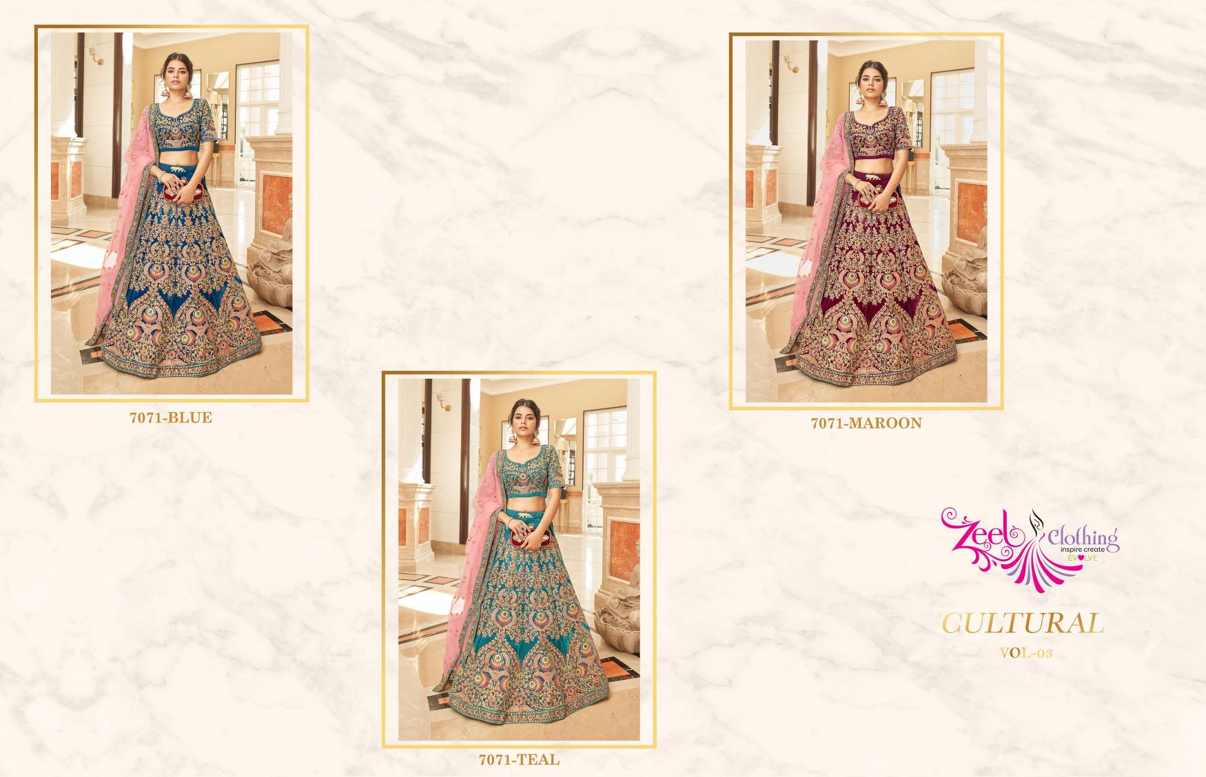 Zeel Cultural Vol 3 Exclusive Designer Lehenga Wholesale Catalog
