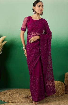 Zili 27 Beautiful Designer Net Saree Wholesale Catalog