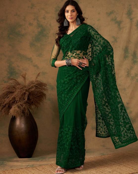 Zili 27 Beautiful Designer Net Saree Wholesale Catalog