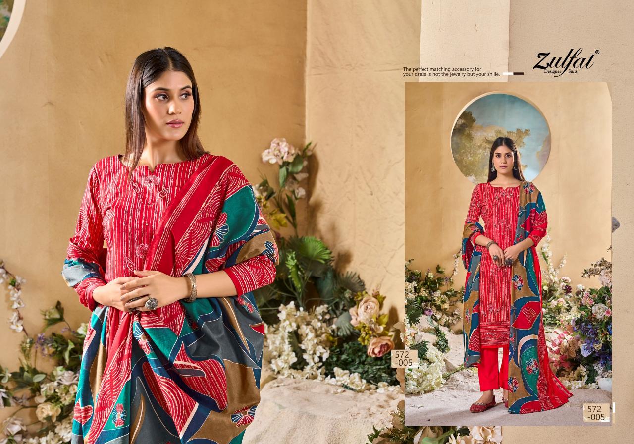 Zulfat Tania Vol 5 Cotton Printed Dress Material Wholesale Catalog