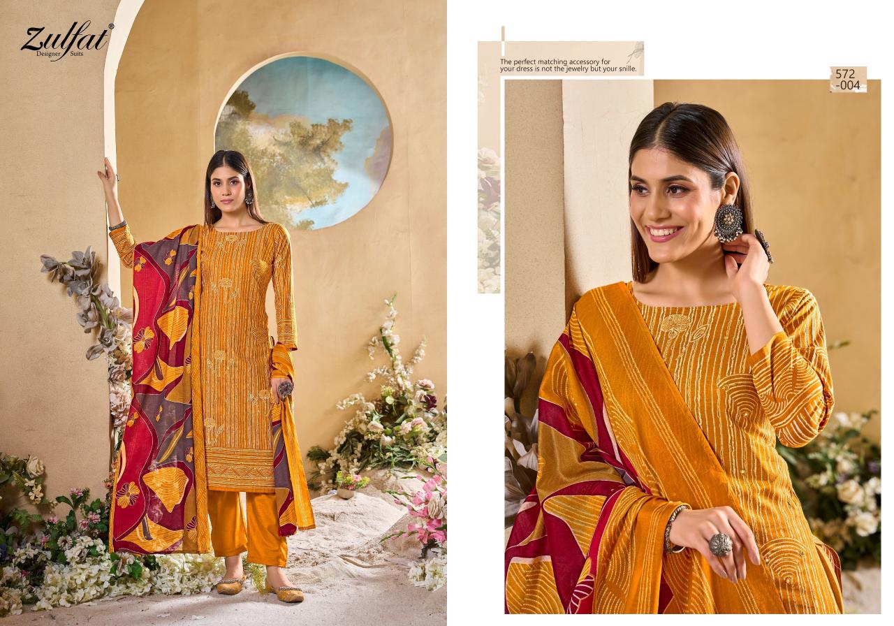 Zulfat Tania Vol 5 Cotton Printed Dress Material Wholesale Catalog