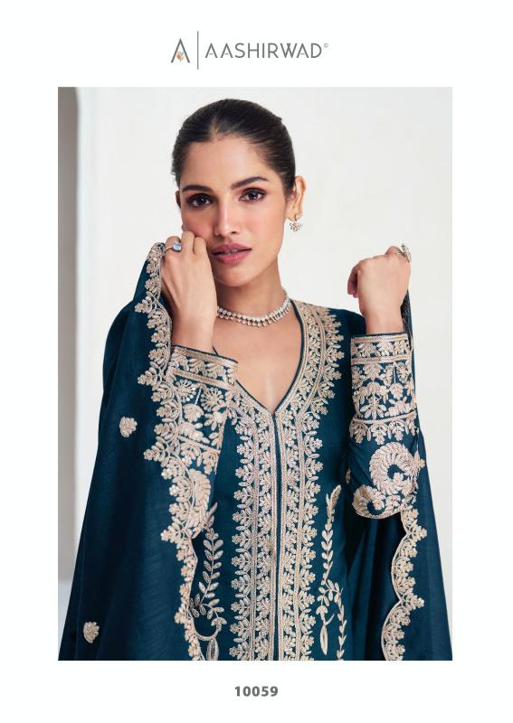 AASHIRWAD AAROHI Silk Fabric Salwar Kameez Wholesale Catalog