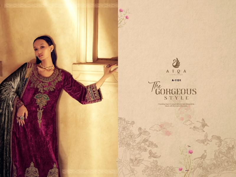 AIQA SENORA Pure Velvet Fancy Salwar Kameez Wholesale Catalog