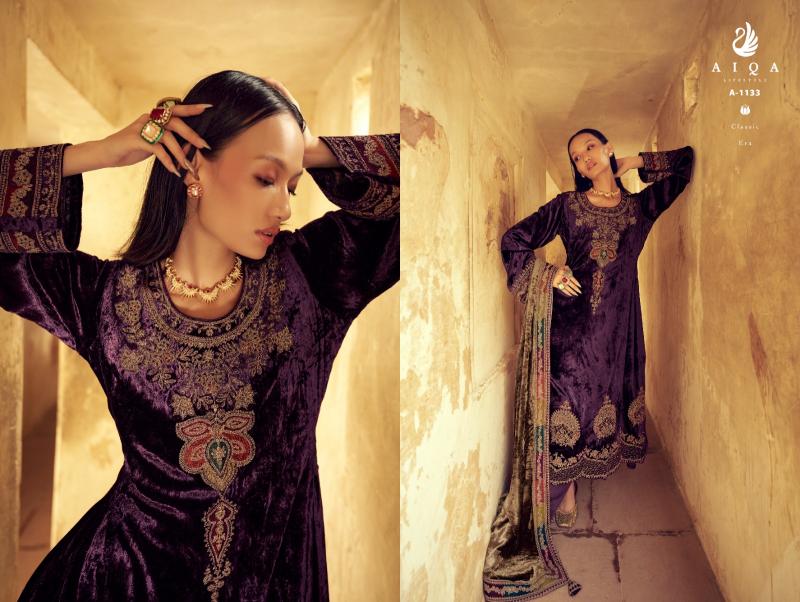 AIQA SENORA Pure Velvet Fancy Salwar Kameez Wholesale Catalog